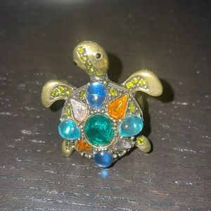 Vintage Turtle Brass Ring, size 6-6.5